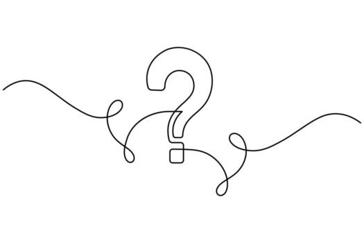 Abstract Problem Solving Question Mark Line Art vector