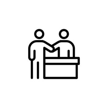 partnership outline icon design good for web or mobile app vector