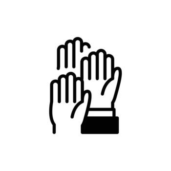 hands up solid icon design good for web or mobile app vector