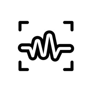 Speech sound recognition solid black icon design good for web or mobile app vector