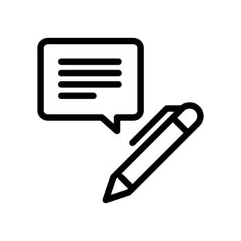 Comment Section outline icon design good for web or mobile app vector
