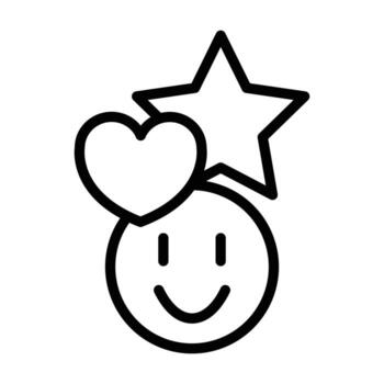 positivo realimentación contorno icono diseño bueno para web o móvil aplicación vector