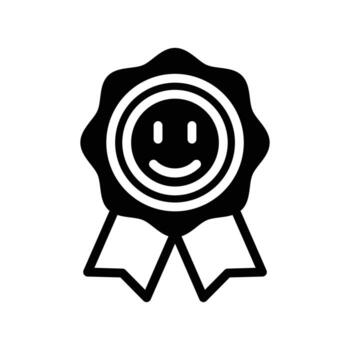 Satisfaction guaranteed solid icon design good for web or mobile app vector