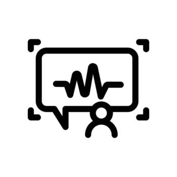 Speech sound recognition outline icon design good for web or mobile app vector