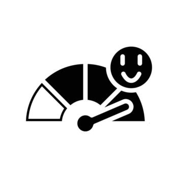 customer satisfaction meter solid icon design good for web or mobile app vector
