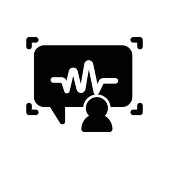 Speech sound recognition solid icon design good for web or mobile app vector