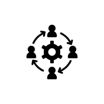 equipo edificio sólido icono diseño bueno para web o móvil aplicación vector