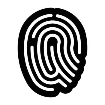 fingerprint solid black icon design good for web or mobile app vector