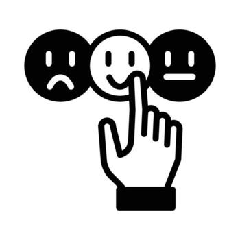 Customer satisfaction grade solid icon design good for web or mobile app vector