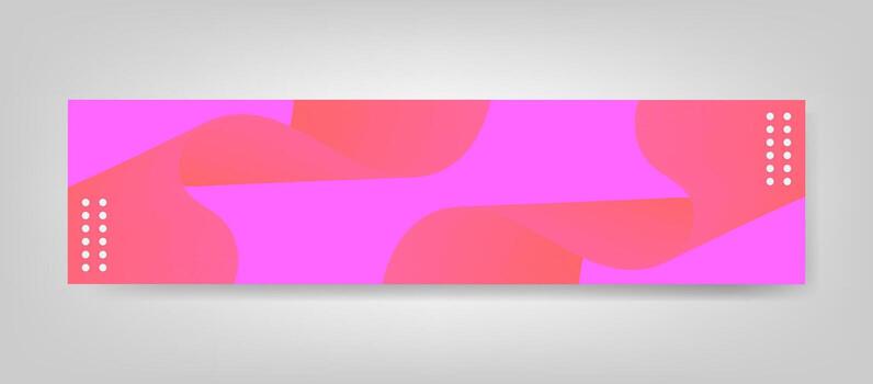 Modern Abstract Pink Fluid Wave Horizontal Banner Background with Gradient Flow vector