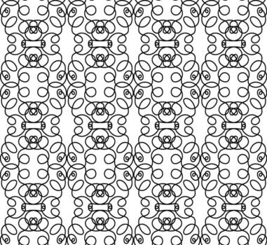 un original resumen sin costura modelo en negro dibujado en un lineal estilo en un blanco antecedentes vector