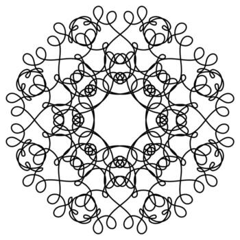 resumen negro circular modelo mano dibujado en lineal estilo en blanco antecedentes vector