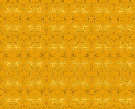 Yellow abstract seamless pattern in line style vector