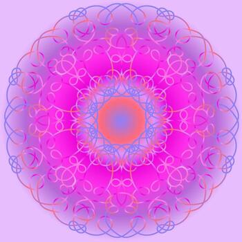 Beautiful abstract background with a circular pattern in pink and blue vector