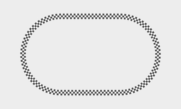 Checkered pattern in oval shape vector