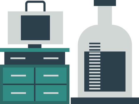 Modern abstract furniture and object graphic design elements vector