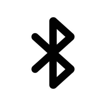 Black bluetooth icon illustration on white background for wireless connection use vector