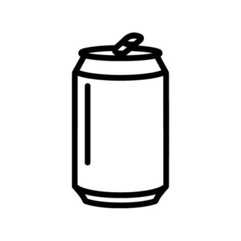 A simple illustration of an open beverage can, ready for refreshment vector