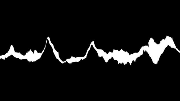 White horizontal rip on a black background. Abstract torn paper texture. Jagged edge silhouette resembling a mountain range or soundwave. vector