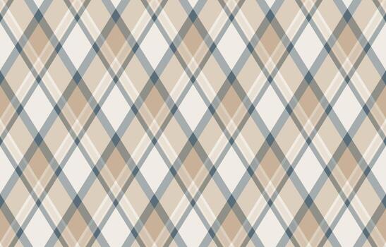Elegant diagonal plaid pattern in muted beige and gray tones. Perfect for textile design, website backgrounds, or stationery. Subtle texture creates a sophisticated and calming visual. vector