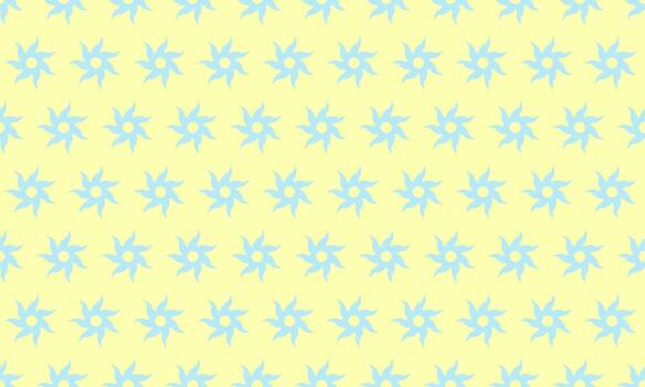 pastel azul Starburst modelo en un pálido amarillo antecedentes. un alegre, repetitivo diseño ideal para textil huellas dactilares, sitio web antecedentes, o scrapbooking proyectos vector