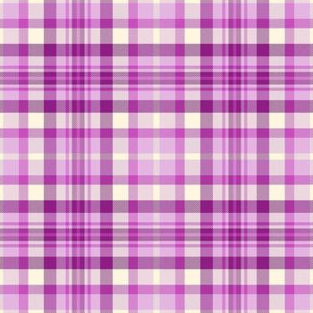 Simple background tartan pattern, material fabric texture textile. Micro seamless check plaid in magenta and light colors. vector