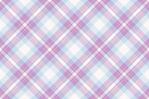 Pastel plaid pattern in light blue and purple. Classic fabric design for backgrounds, textiles, apparel, or wrapping paper. Calming and versatile. vector