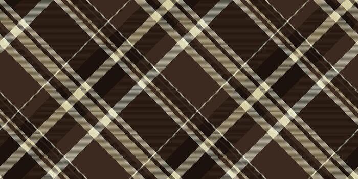 Rectangle plaid texture seamless, countryside background check. Fancy pattern tartan fabric textile in dark and black colors. vector