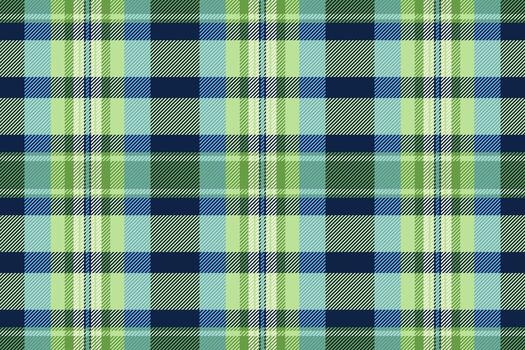 Classic plaid pattern in blue, green, white. Perfect for backgrounds, textiles, design. A versatile backdrop for many creative projects vector