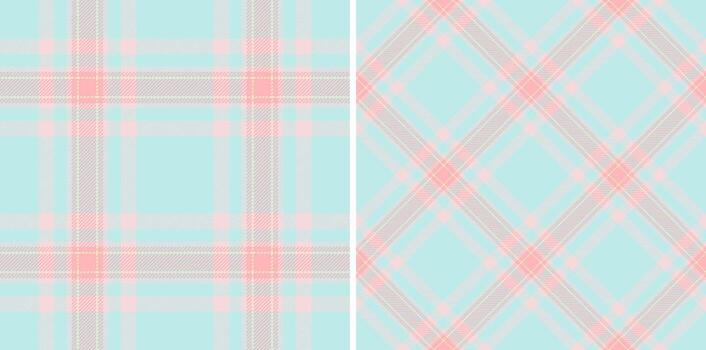 Check fabric tartan of pattern plaid texture with a textile seamless background . Set in cream colors. Creative gift paper ideas. vector
