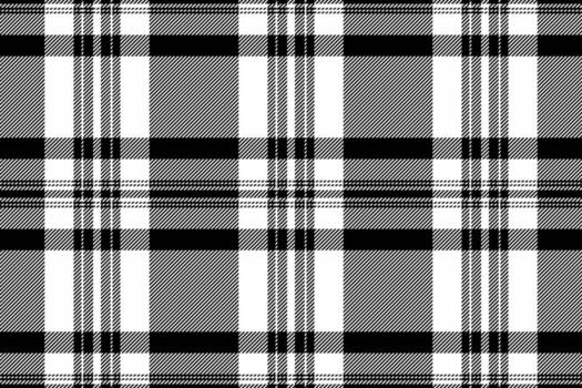 Hounds tooth tartan textile, good pattern seamless texture. Ragged fabric background plaid check in black and white colors. vector