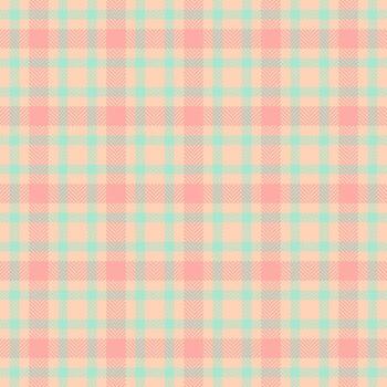 British seamless check plaid, irish tartan textile. Pixel fabric background texture pattern in light and red colors. vector