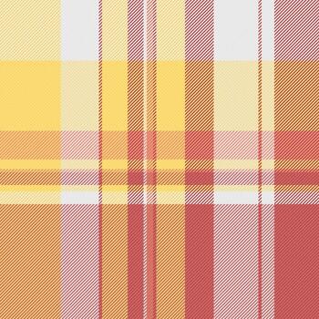 Variety texture plaid check, stitch background tartan . Image textile pattern fabric seamless in red and yellow colors. vector