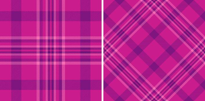 Check fabric seamless of background tartan with a plaid texture textile pattern. Set in space colors. Latest trends in modern everyday fashion prints. vector