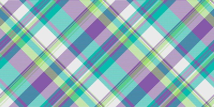 Stitched textile texture plaid, many background check. Harvest tartan pattern seamless fabric in white and violet colors. vector
