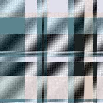 Ribbon textile fabric background, equal check tartan . Scenery pattern texture seamless plaid in cyan and white colors. vector