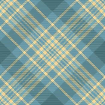 Classic plaid pattern in serene blues and soft yellow. Versatile background for textiles, branding, or digital design projects needing a traditional, calming feel. vector