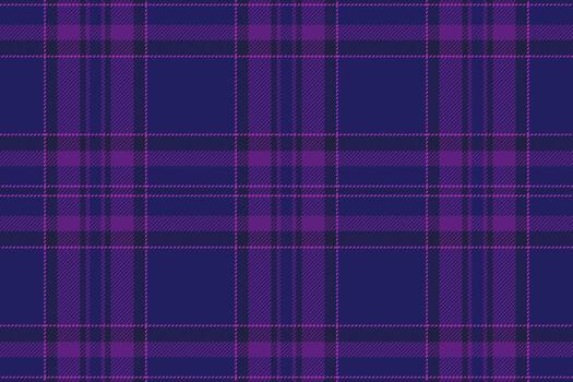 Classic plaid pattern in shades of violet and deep blue. Perfect for backgrounds, textiles, and designs needing a traditional, yet vibrant, touch. Versatile and eyecatching. vector