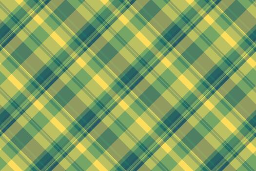Bed check textile seamless, tiny fabric tartan texture. Fiber plaid pattern background in green and lime colors. vector