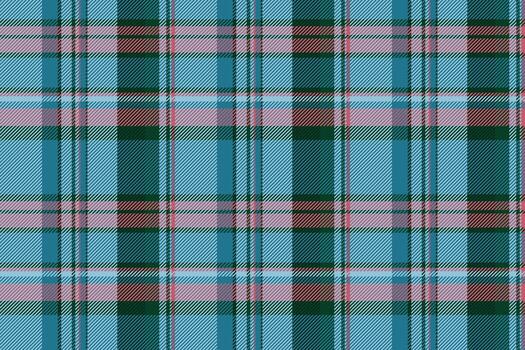 Lovely background plaid pattern, neutral check textile texture. Service fabric seamless tartan in cyan and dark colors. vector