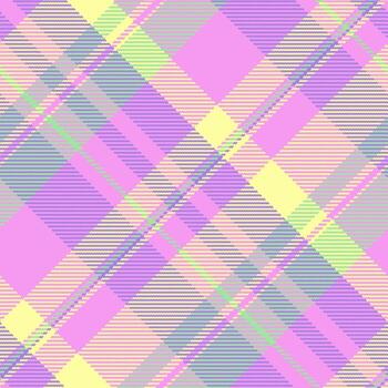 Custom tartan seamless pattern, hispanic texture fabric plaid. Flannel background check textile in magenta and violet colors. vector