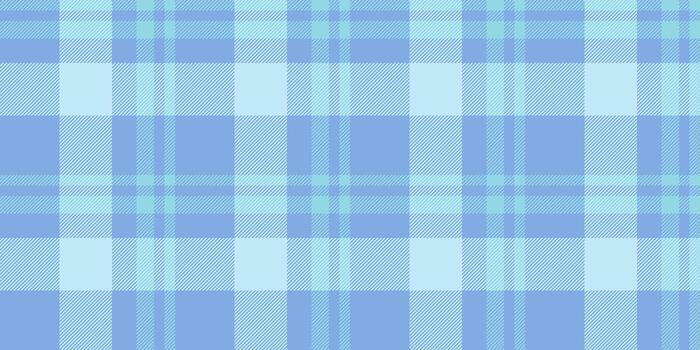 Home check textile seamless, folded fabric tartan pattern. Cross texture plaid background in blue and light colors. vector