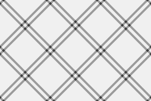 Track fabric textile texture, twill tartan check . Decorating pattern plaid background seamless in white and grey colors. vector