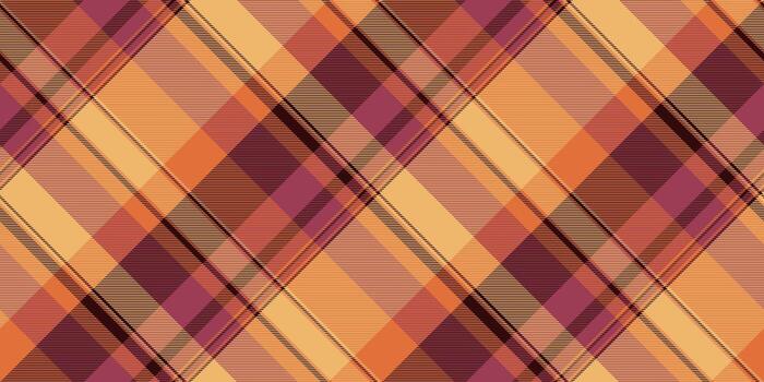 Warm and inviting plaid pattern. Ideal for backgrounds, textiles, or designs needing a touch of classic style. Evokes a cozy, autumnal feel. Versatile texture. vector