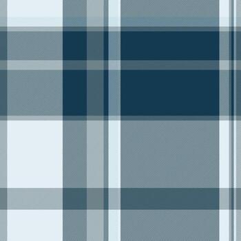 Clothing texture tartan fabric, neutral seamless pattern. Patterned check background plaid textile in cyan and pastel snow colors. vector