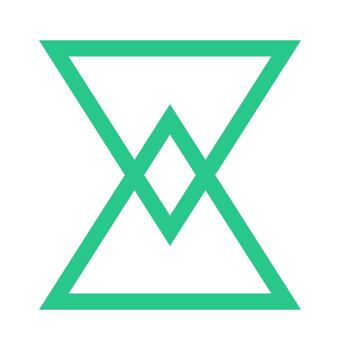 Crossing triangles outline illusion shapes vector