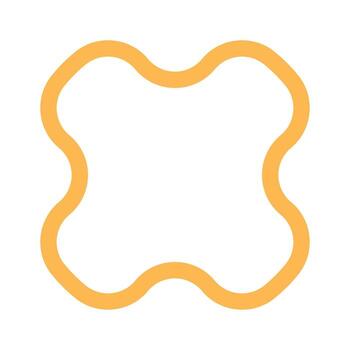 Curvy shape outline frame element vector