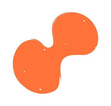 Doodle liquid drop fluid blob vector
