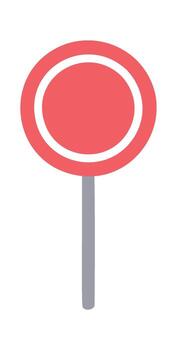 Red round railway restriction sign vector