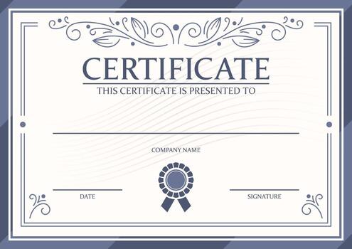 Elegant certificate paper document template vector